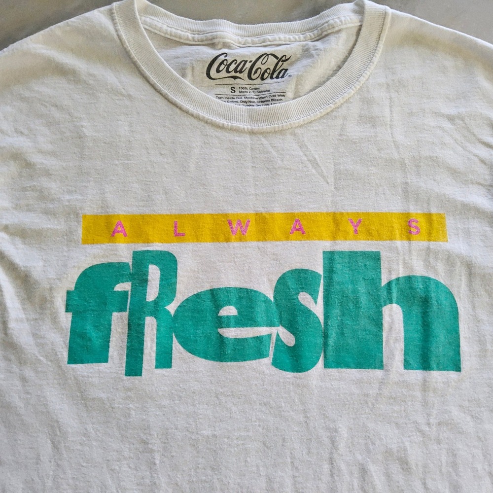 Coca-Cola Classic Always Fresh‎ Long Sleeve T-Shirt Mens Small Coke